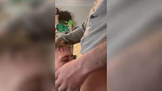 Verbal straight guy spits on and face fucks fag - 7 image