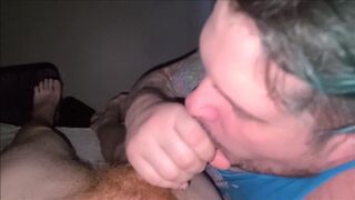 Sucking Off Str8 Fit Ginger Step-Bro Until He Blows His Load of Cum - 5 image